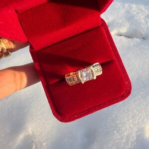 14k natural diamond ring